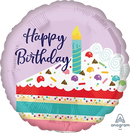 Anagram Purple Confetti Cake 18" Foil Balloon