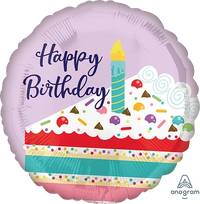 Anagram Purple Confetti Cake 18" Foil Balloon