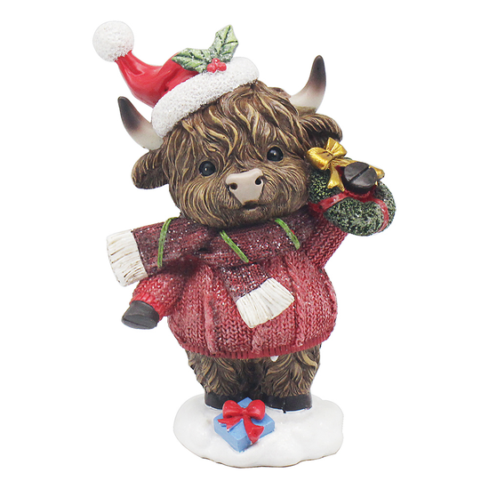 Lesser & Pavey Ornament Highland Cow Girl