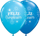 Qualatex Feliz Cumpleanos Blue 11" Latex 50pk