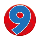Six small Tiger Feet birthday badges featuring the number 9, perfect for celebrating a ninth birthday.