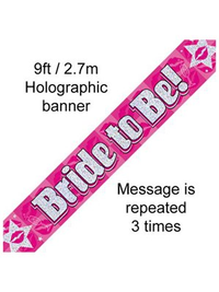 Oaktree Banner Bride To Be Pink 9ft