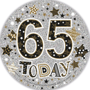 6pk Big Badges Birthday Age 65