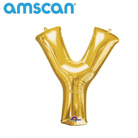 Anagram Foil Balloon Gold 16" Letter Y