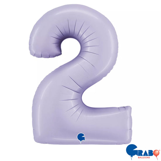 Grabo Foil Balloon Satin Lilac 40" Number 2