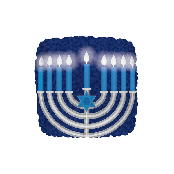 CTI Foil Balloon Happy Hanukkah Menorah 9"