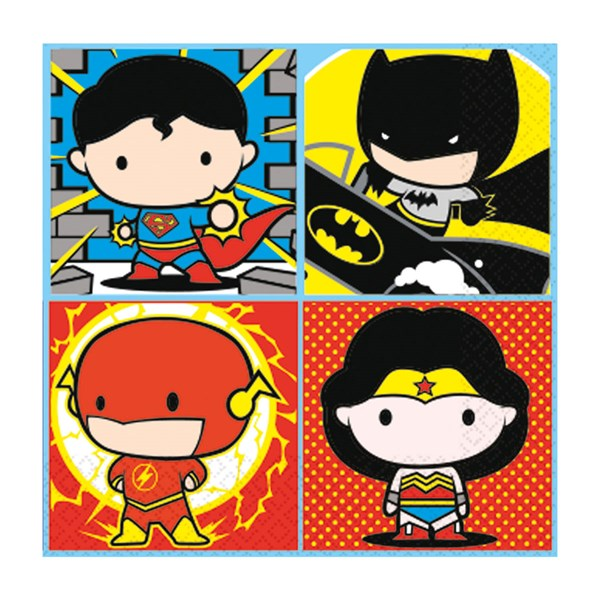 Justice League Party 33cm Lunch Napkins 16pk