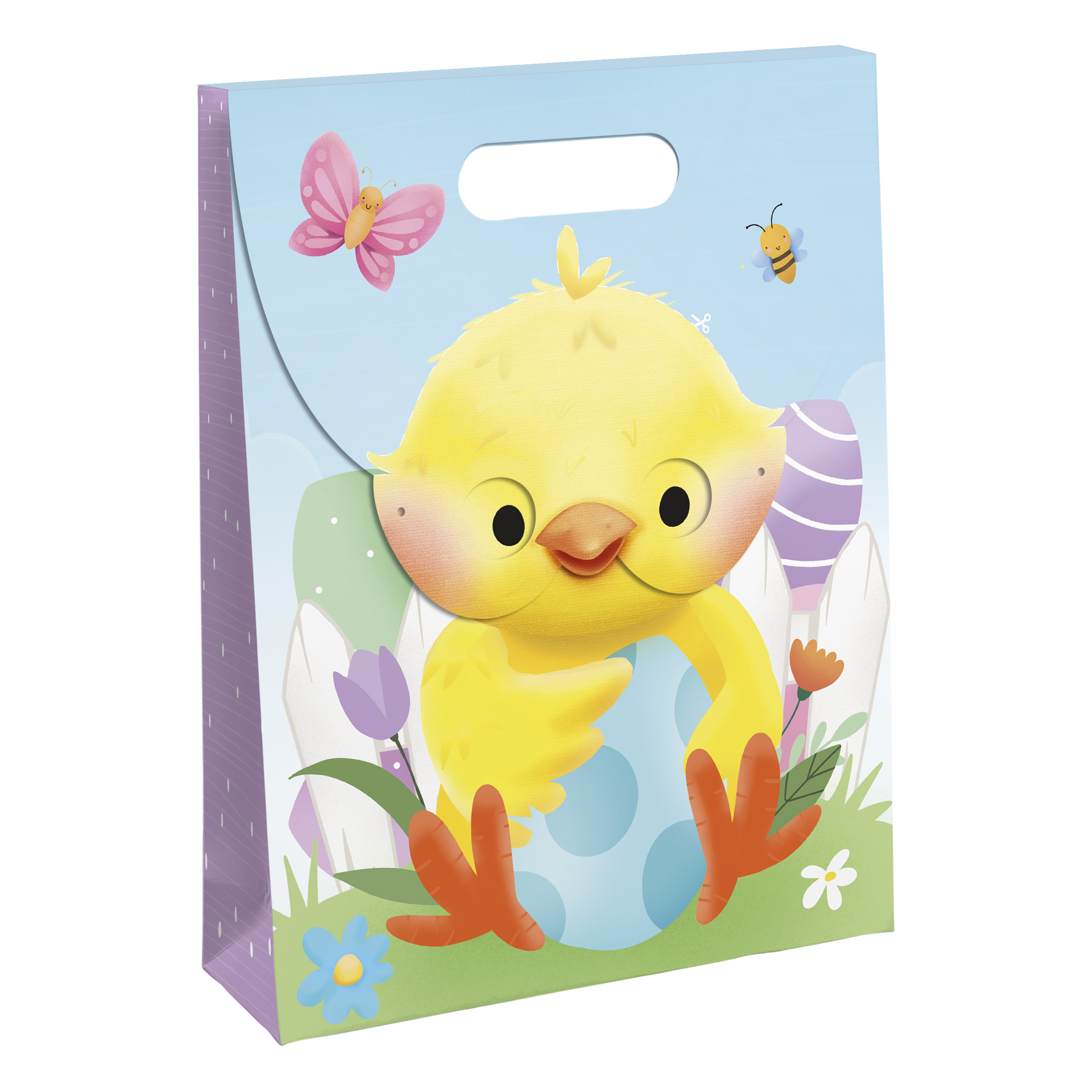 Eurowrap 12 Pack Gift Bag Chick Face Large