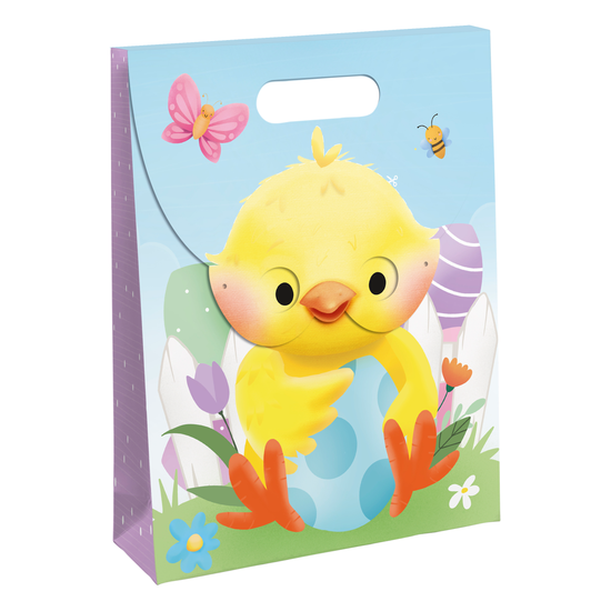 Eurowrap 12 Pack Gift Bag Chick Face Large