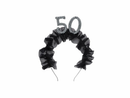 Birthday Age 50 Black Ruffle Headband 12x19.5cm