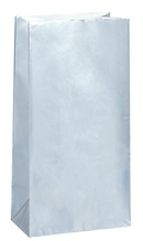 Unique 10 Pack Sweet Bags Paper Metallic Silver