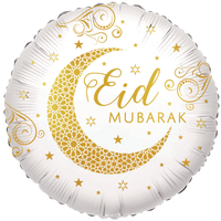 Eid Mubarak Moon 18" Foil Balloon