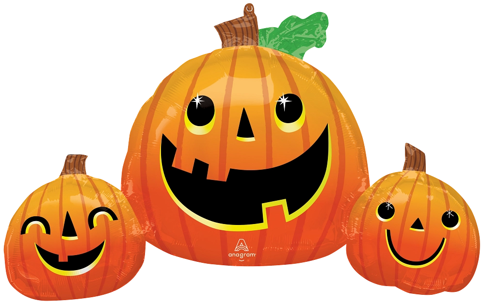 Anagram Pumpkin Trio 35" Foil Balloon