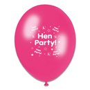 6 x 8pk Latex Balloons Hen Party