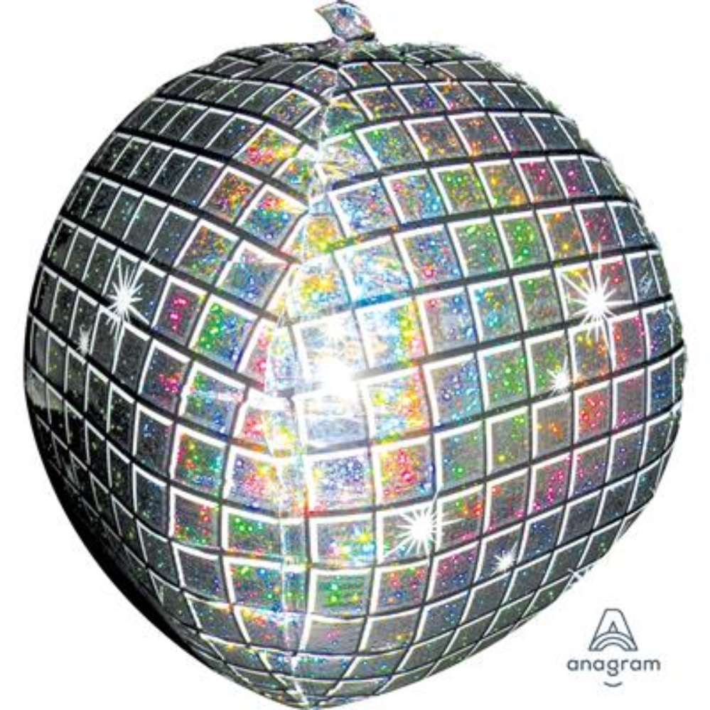 Anagram Foil Balloon Holographic Disco Ball 15"