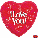 Oaktree Foil Balloon I Love You 18"