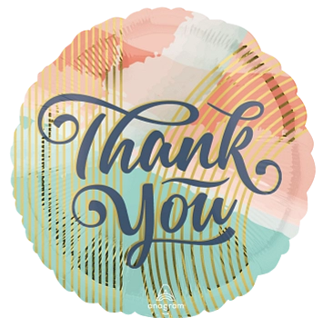Anagram Thank You Pastel Clouds 18" Foil Balloon