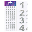 Eleganza Silver Craft Number Stickers