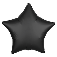 Anagram Foil Balloon Satin Luxe Onyx Star 18"
