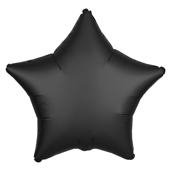 Anagram Foil Balloon Satin Luxe Onyx Star 18"