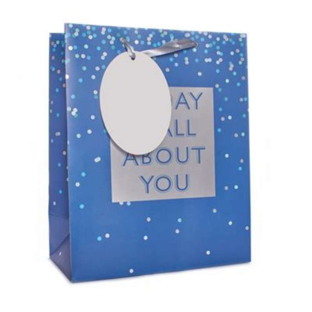 Gift Bag All About You Blue Large 6pk