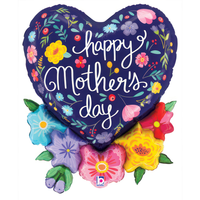 Mother's Day Folk Floral 28" Foil Balloon