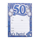Age 50 Male Birthday Invitations 10x20pk