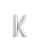 Northstar Foil Balloon Silver 16" Letter K