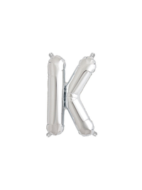 Northstar Foil Balloon Silver 16" Letter K