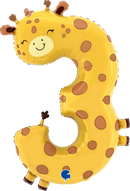 Grabo Puppyloons Foil Balloon 35" Number 3