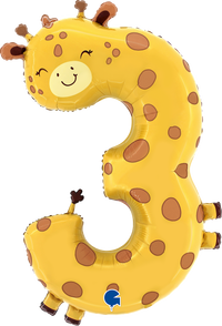 Grabo Puppyloons Foil Balloon 35" Number 3