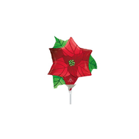 Christmas Poinsettia Mini Shape Foil Balloon