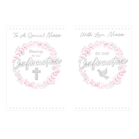 Kingsley 12-pack Confirmation cards featuring C50 design for niece, showcasing colorful religious-themed cards for special occasion