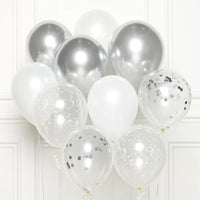 Silver DIY 11" Latex Balloons 10pk