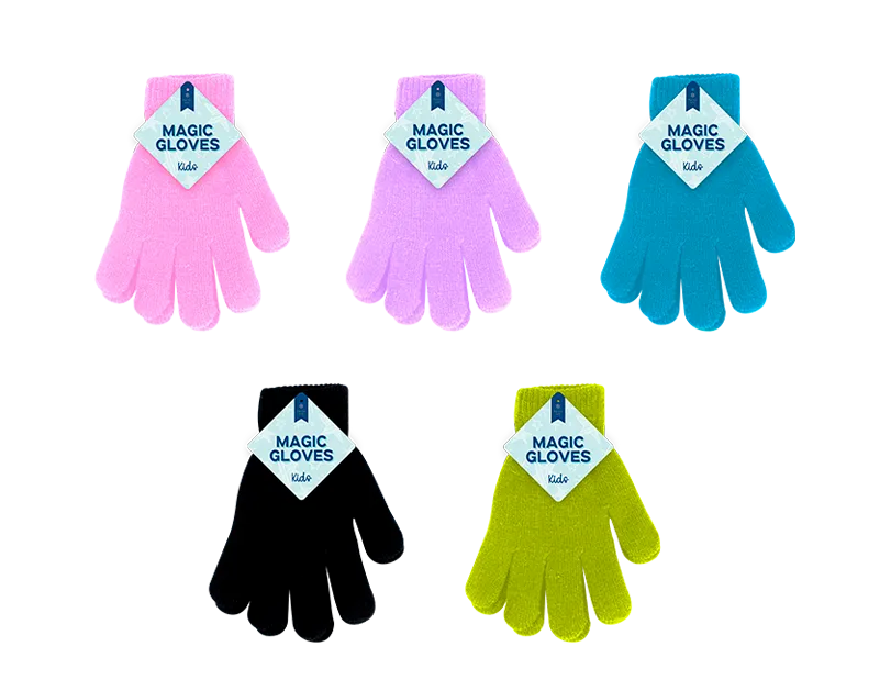Kids Plain Magic Gloves 24pk
