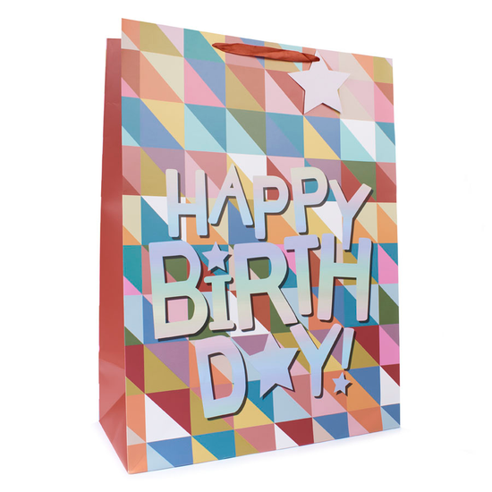 Tiger Feet Gift Bag Multi Geo Extra Large 6pk