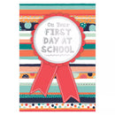 Set of six Prelude 1st Day at School cards, colorful educational cards for children, featuring cheerful school-themed illustrations.