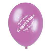 Tiger Feet Congratulations 10" Latex 6x8pk