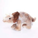 Tiger Feet soft toy Triceratops dinosaur plush, cute and cuddly dinosaur soft toy for children, detailed and colorful.