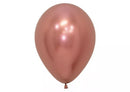 Sempertex Reflex Rose Gold 12-inch latex balloons, set of 12, perfect for decorations and celebrations.