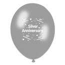 6 x 8pk Latex Balloons Your Silver Anniversary