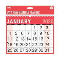 Calendar MTV Easy View Red & Black 2027 12pk