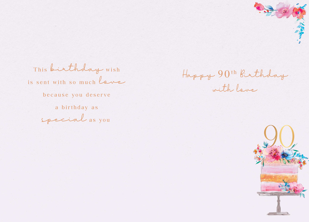 Regal 6 Pack Cards 9x6 Birthday Mum Age 90