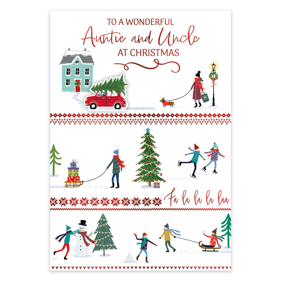 Prelude 6 Pack Cards Christmas C50 Auntie & Uncle