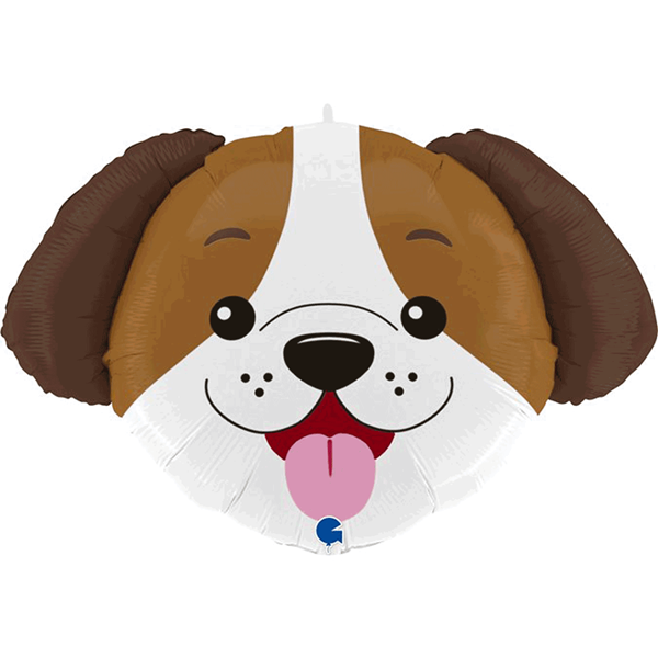 Smiling Puppy Dog Head 33" Foil Balloon