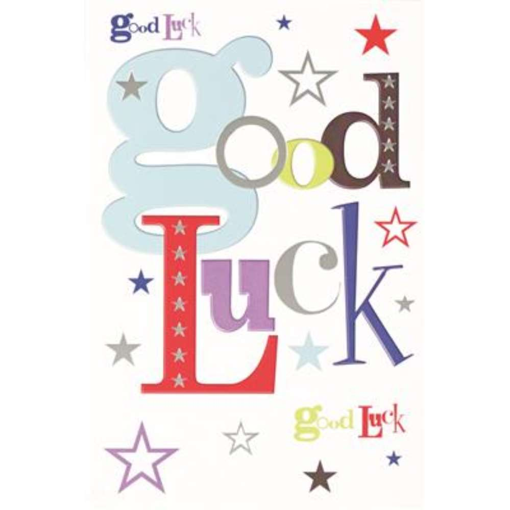 Simon Elvin 6-pack of everyday good luck cards, featuring colorful designs and uplifting messages, ideal for sending well wishes.
