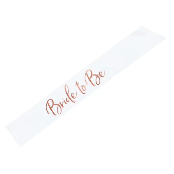 PartyDeco Bride to Be Sash 75cm