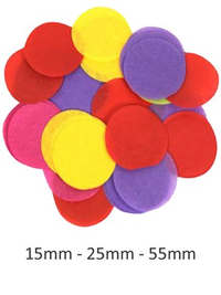 Mixed Colour Tissue Confetti 25mm Round 14g