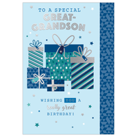 Kingsley 6 Pack Cards C50 Birthday Great-Grandson