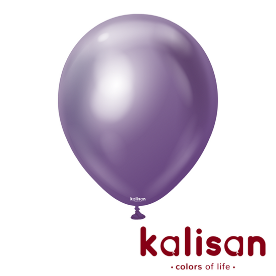 Kalisan Mirror Violet 18" Latex Balloons 25pk